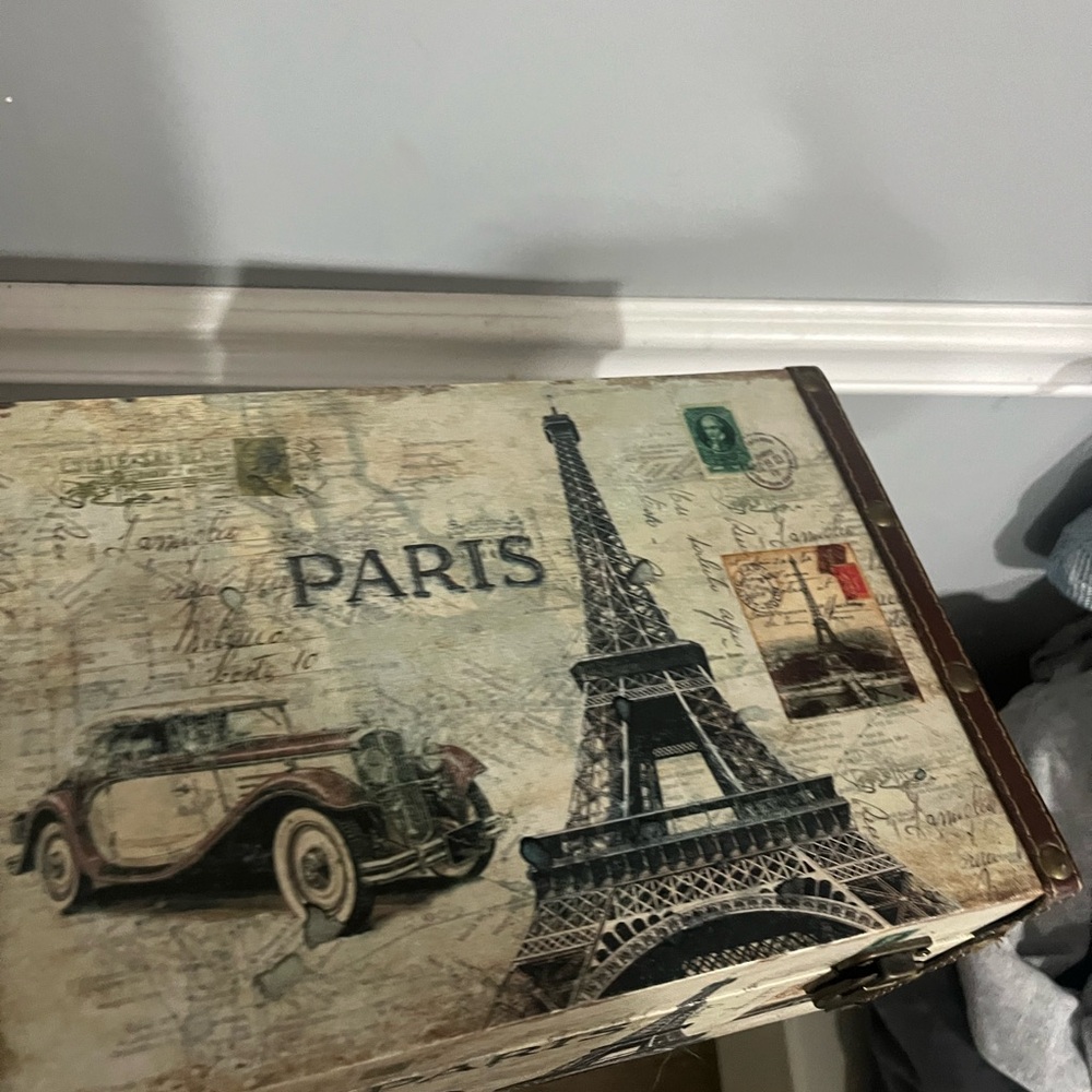 Vintage Paris Themed Decorative Box